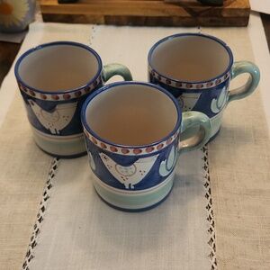 3 Ceramica Solimene Vietri Mugs